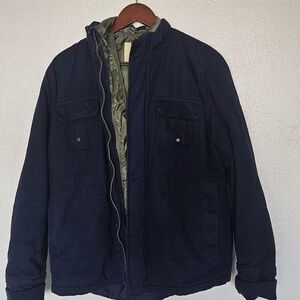 Kids Navy Blue Jacket with Green Lining